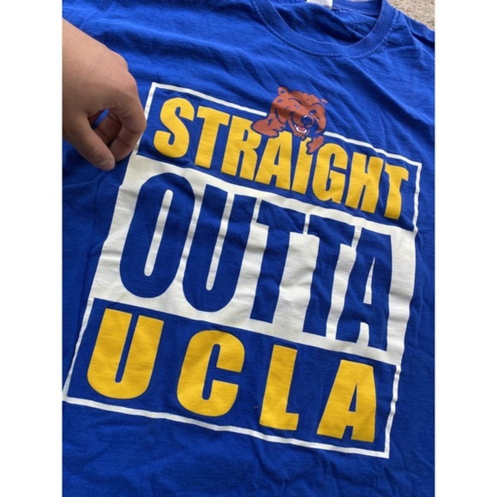 Vintage UCLA Bruins Shirt Mens 2XL Blue NCAA Fruit Of The Loom Straight Outta Te - Picture 3 of 10